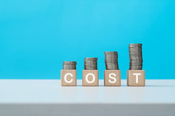 Stacked coins on wooden cost blocks illustrating rising cost per acquisition in lead generation