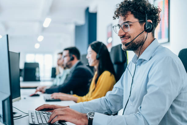 Sales team responding to real-time leads in a call centre environment